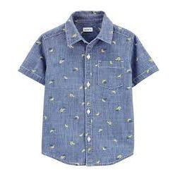 Carter's‏ Chambray Banana Chambray Button-Front Shirt, 3T - Hatolna Shop