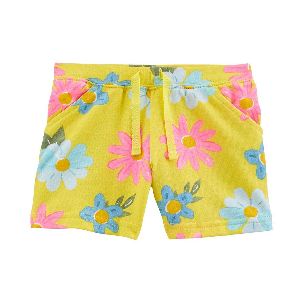 Carter's Floral Pull-On French Terry Shorts For Kids - Hatolna Shop