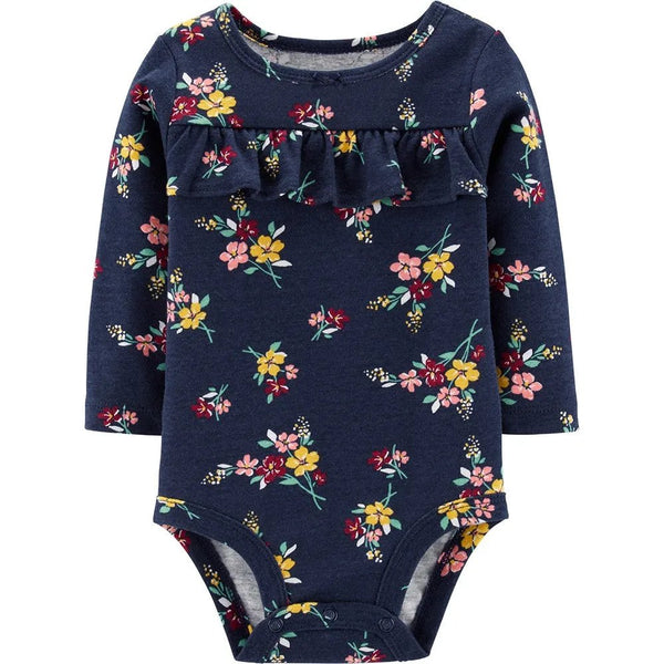 Carter's Floral Ruffle Collectible Bodysuit - Baby, 12M - Hatolna Shop