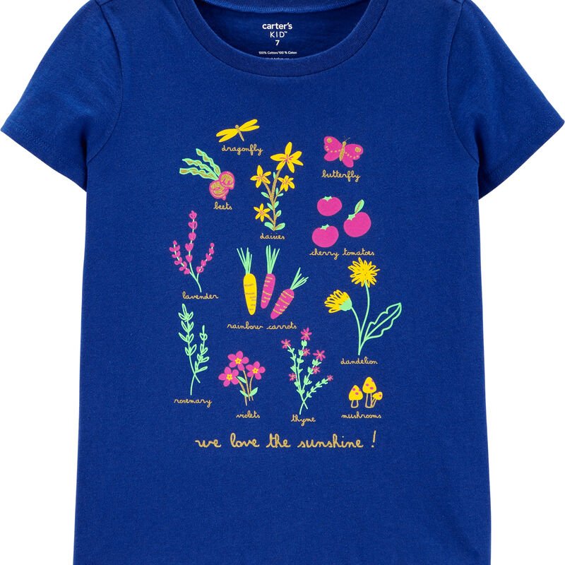 Carter's Flowers T-shirt For Kids, 7T - Hatolna Shop