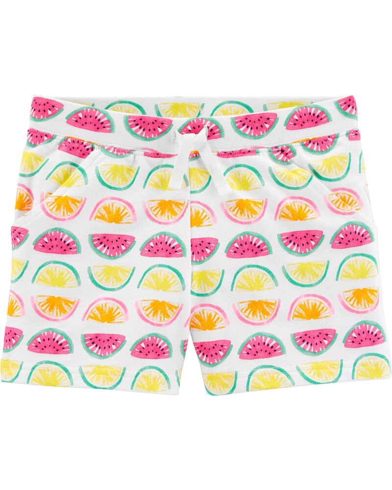 Carter's Fruit Pull-On French Terry Shorts for Kids, 4T - Hatolna Shop