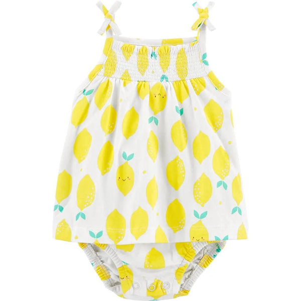 Carter's Lemon Jersey Sunsuit For Baby, 3M - Hatolna Shop