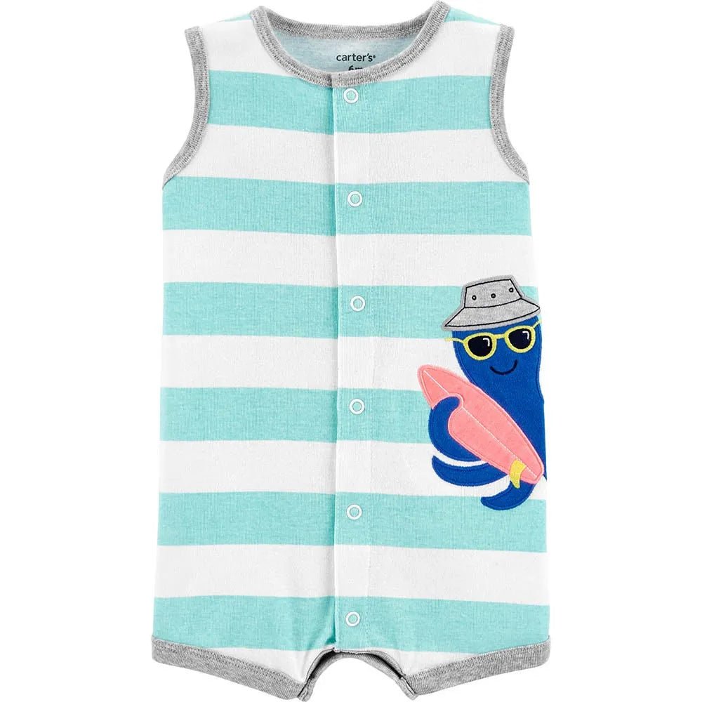 Carter's Octopus Snap-Up Cotton Romper For Baby - Hatolna Shop