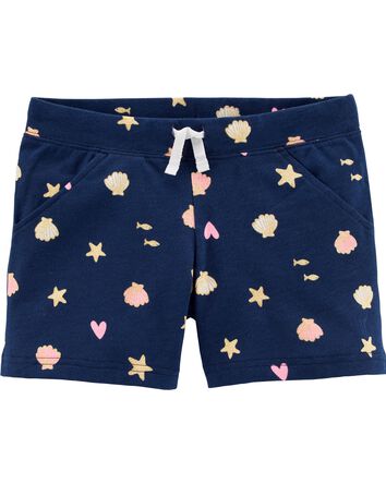 Carter's Seashell Pull-On French Terry Shorts For Kids - Hatolna Shop