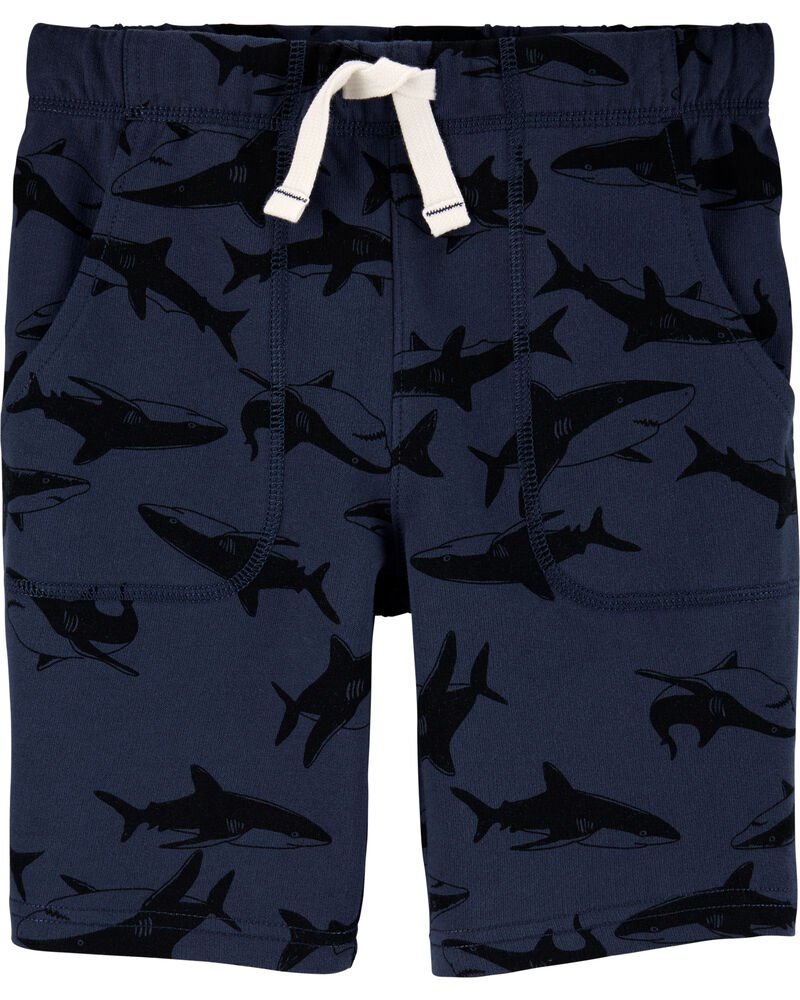 Carter's Shark Print Shorts For Kids, 4T - Hatolna Shop