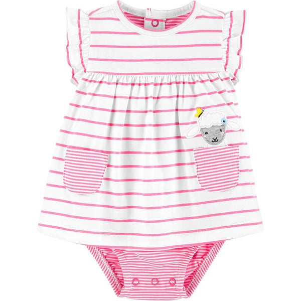 Carter's Striped Sheep Jersey Sunsit For Baby, 24M - Hatolna Shop