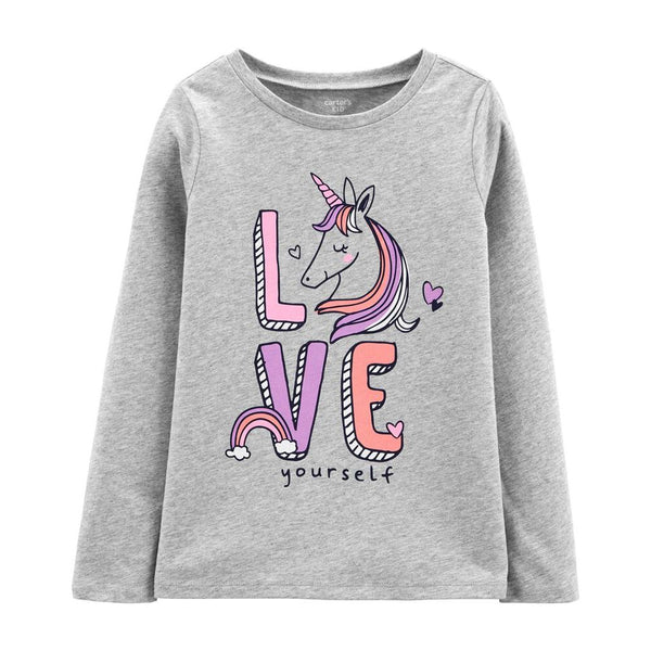 Carter's Unicorn Love Jersey Tee For Kids, 8T - Hatolna Shop
