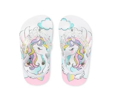 Ch. Place Glitters Unicorn Flip Flops For Kids, Size 24-25 - Hatolna Shop