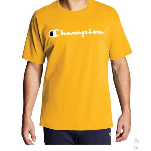 Champion RW Script Logo T-Shirt – Yellow, 14-16T - Hatolna Shop