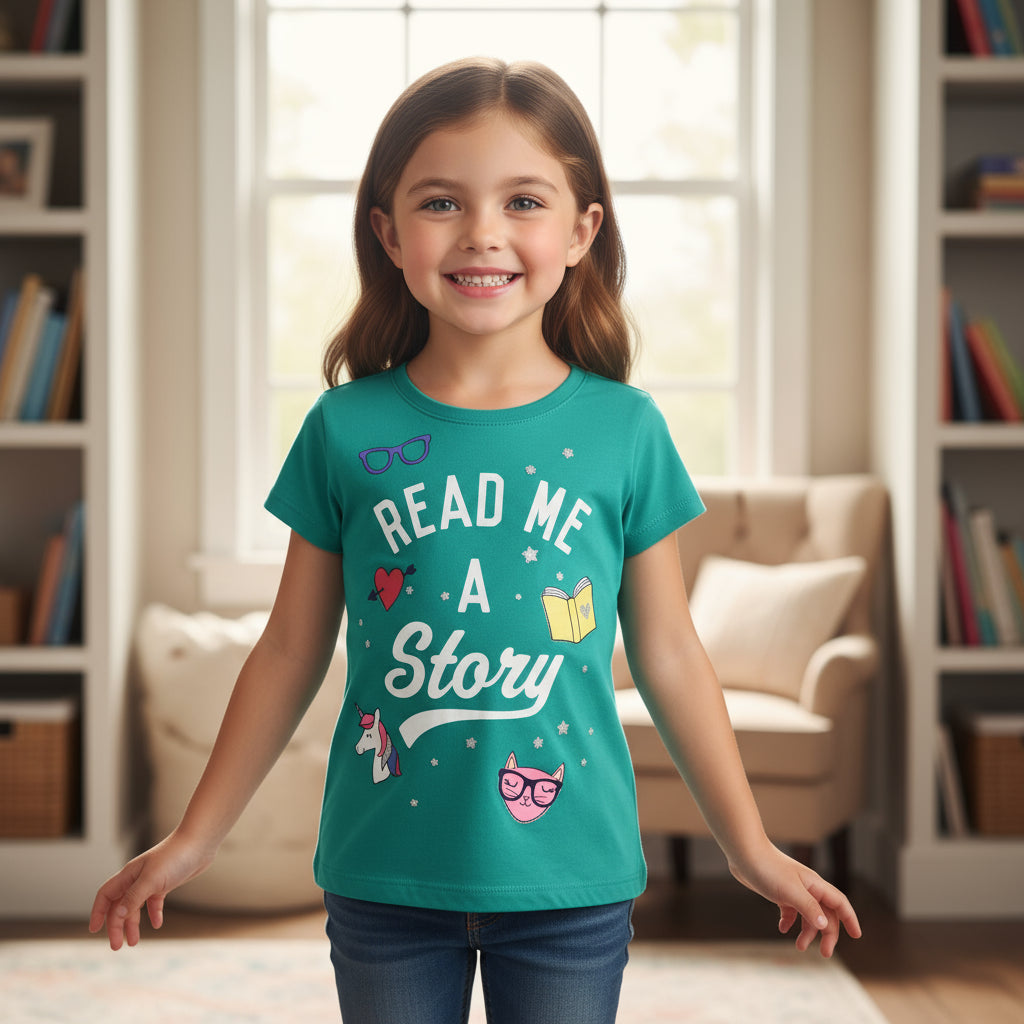 Carter's Toddler Girls Read Me A Story T-Shirt, 4T+