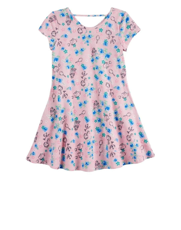 Disney Printed Dress For Kids, 7T - Hatolna Shop