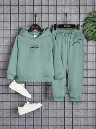 Shein Toddler Boys Letter Graphic Hoodie & Sweatpants, 4T+