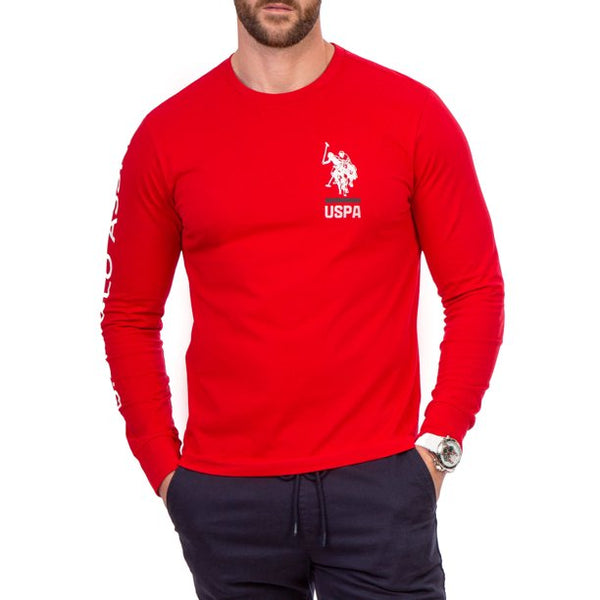 U.S. Polo Men's and Big Men's Long Sleeve Graphic T-Shirt, XXL /