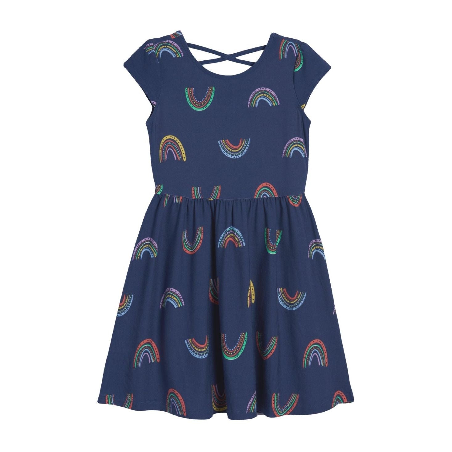 Epic Threads Big Girls Rainbow All Over Print Dress, 14-16T - Hatolna Shop