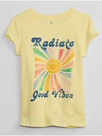 GAP Good Vibes T-Shirt For Kids, 8T - Hatolna Shop