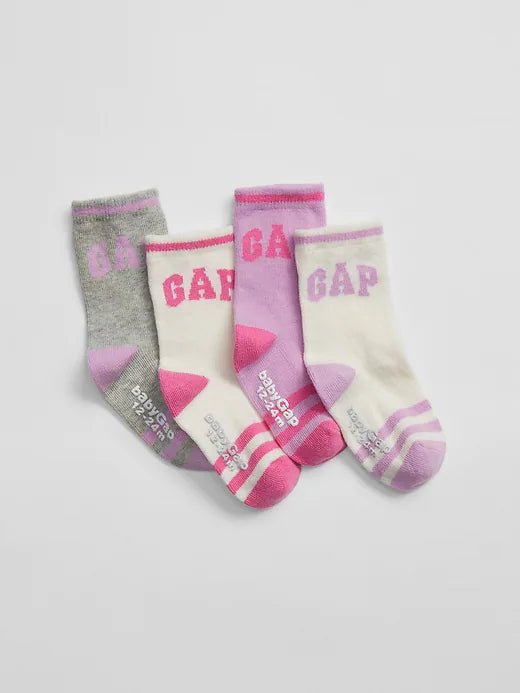 GAP Logo Crew Socks (4-Pack), 4-5T - Hatolna Shop