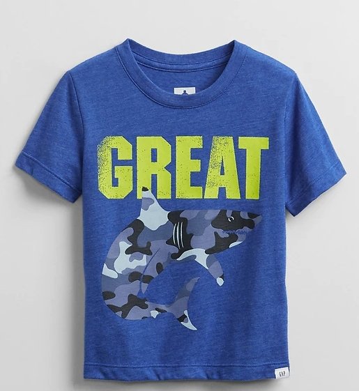 GAP Shark Tee For Kids, 4T - Hatolna Shop