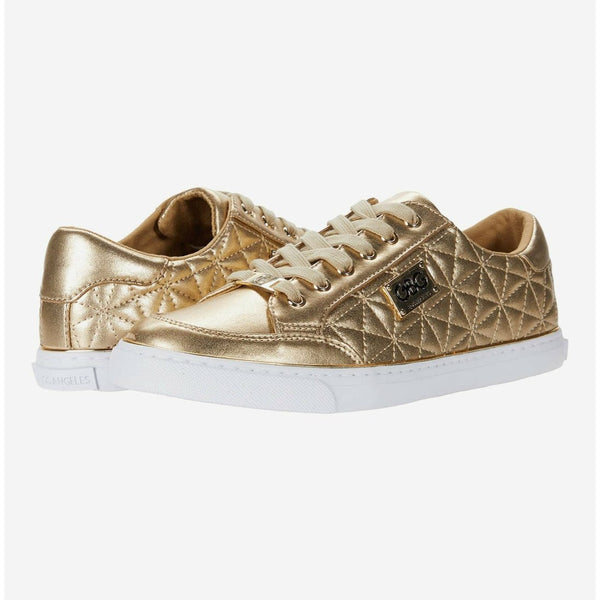 GBG Golden Sneakers For Women, Size 6 - Hatolna Shop