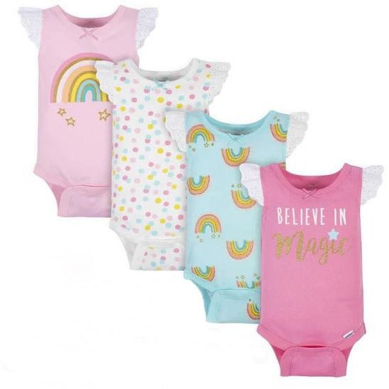 Gerber 4-pack Bodysuits For Baby, 0-3M - Hatolna Shop