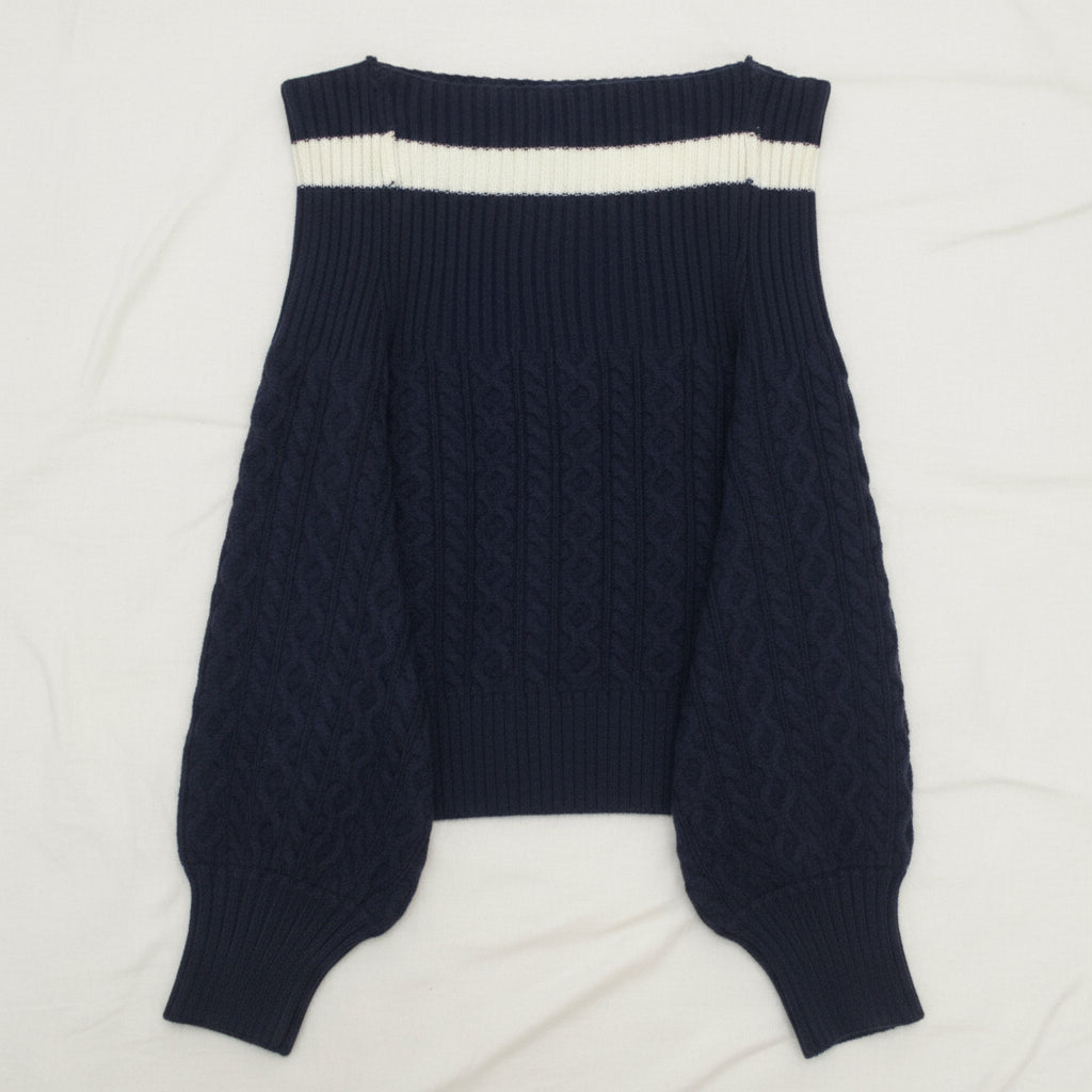 Identity Off Shoulder Sweater For Women, L - Hatolna Shop
