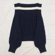 Identity Off Shoulder Sweater For Women, L - Hatolna Shop