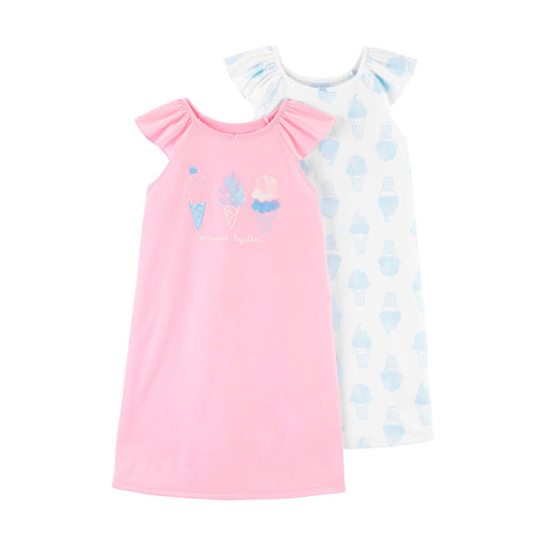Carter’s – 2-Pack Ice Cream Nightgowns, 2-3T +