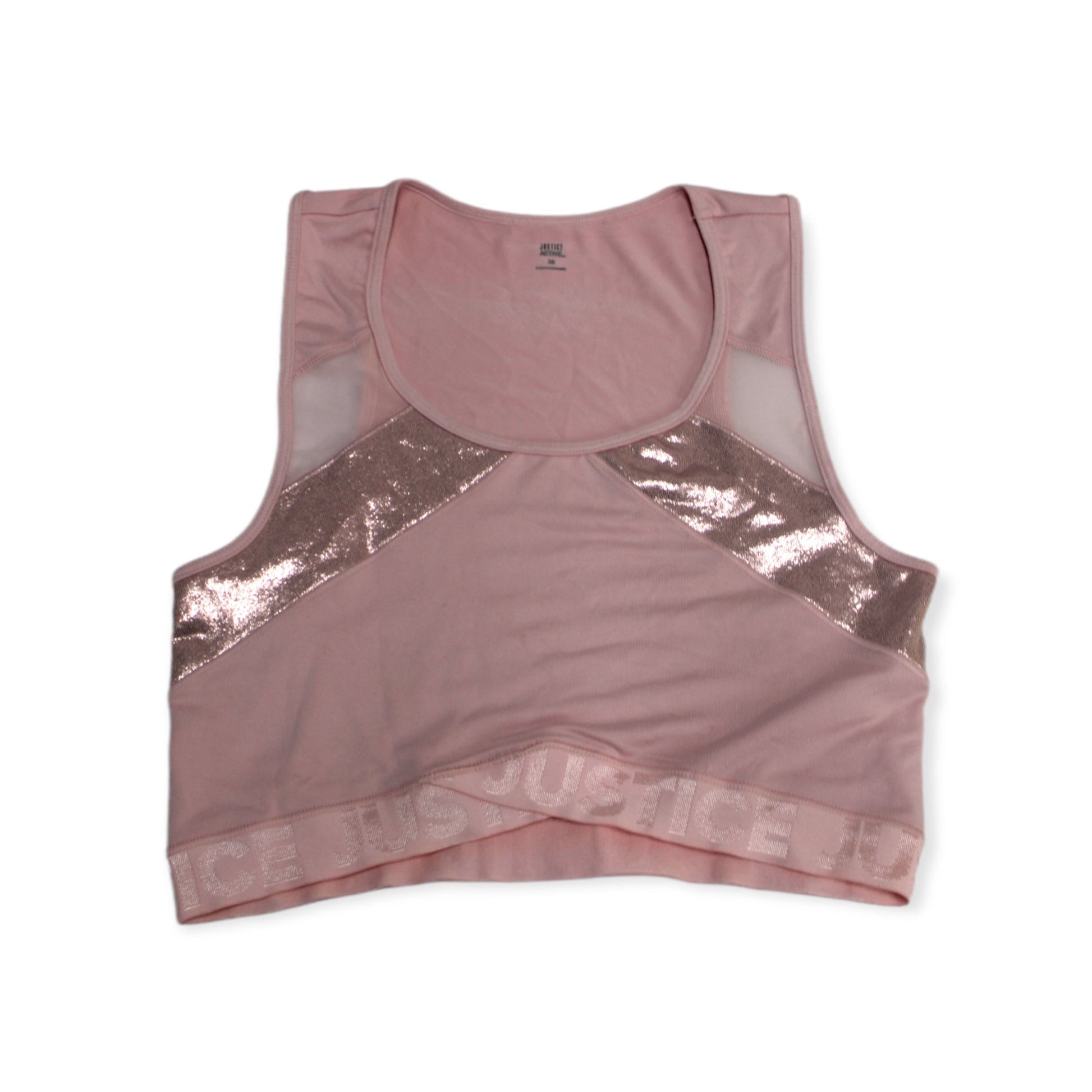 Justice Active Girls' Color Block Longline Sports Bra, 18T - Hatolna Shop