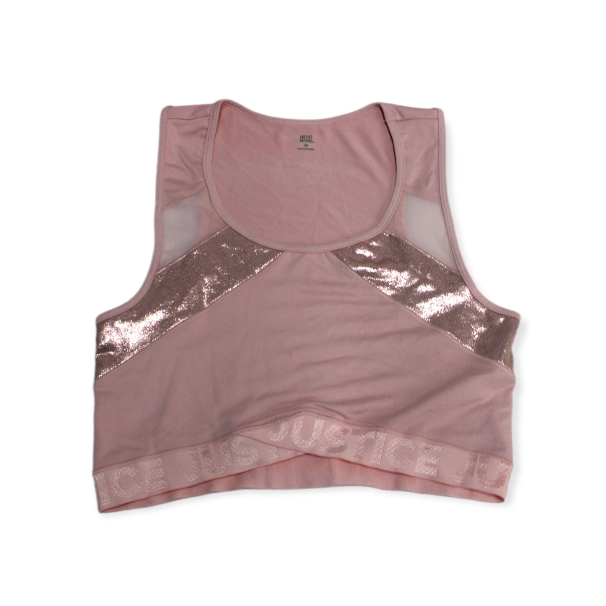 Justice Active Girls' Color Block Longline Sports Bra, 18T - Hatolna Shop