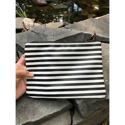Karl Lagerfeld Paris Black Leather Clutch Bag - Hatolna Shop