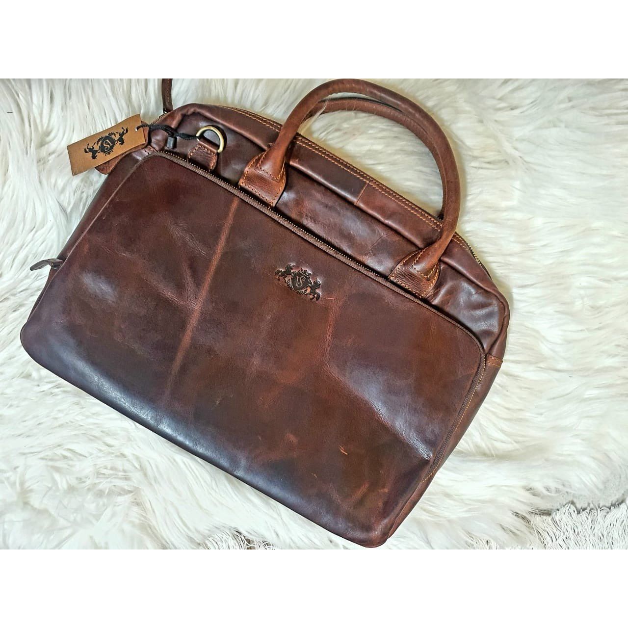 Laptop bag RYAN Natural Leather - Hatolna Shop