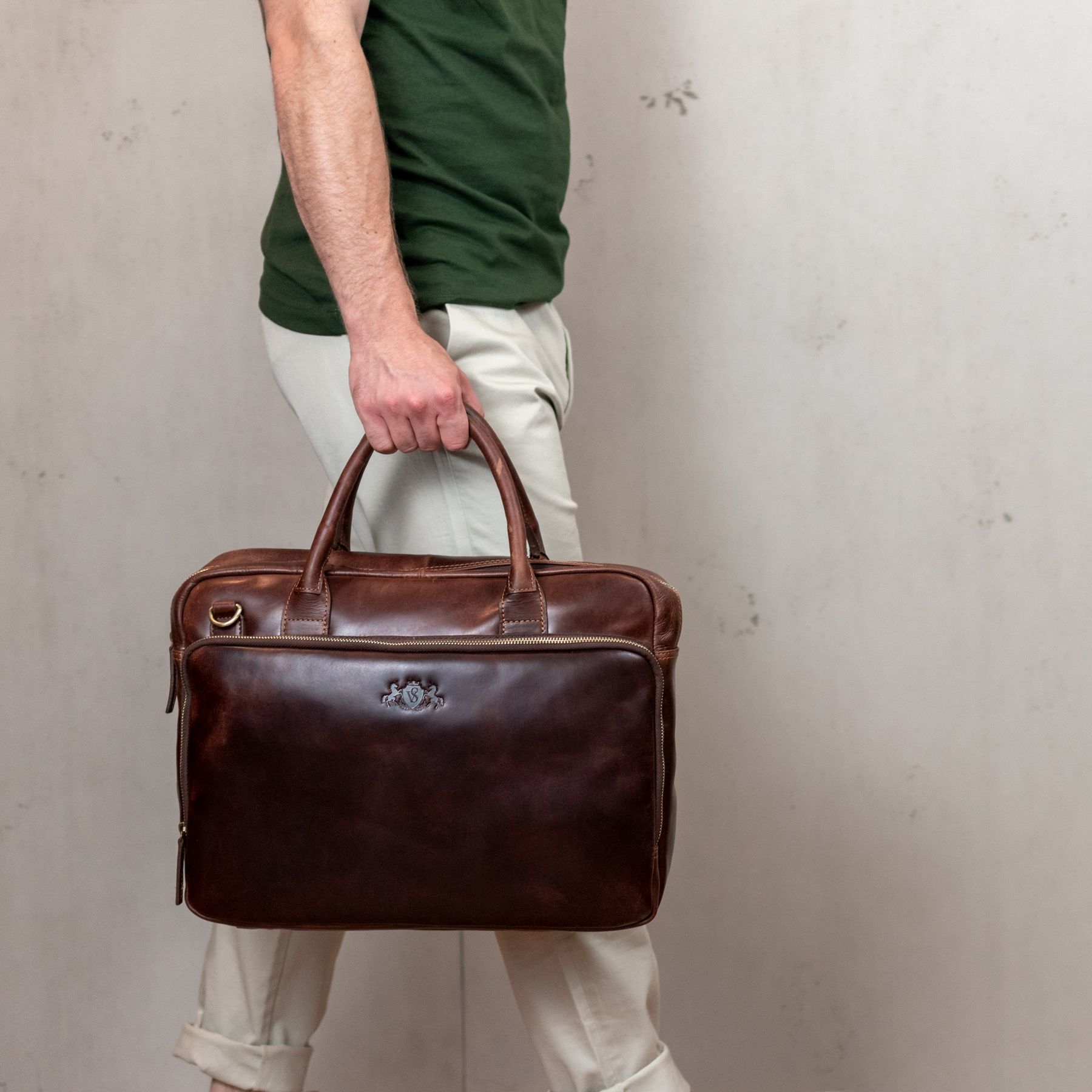 Laptop bag RYAN Natural Leather - Hatolna Shop