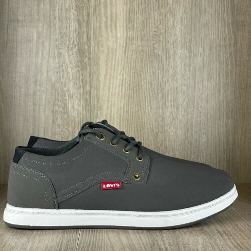 Levi's Sneakers Men's Arnold Tumbled Round Toe Lace Up Casual Synthetic Gray, Size 8.5 - Hatolna Shop