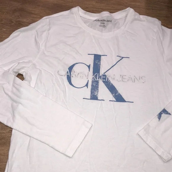 CK. Long Sleeve Spell Out Logo T-shirt, M*