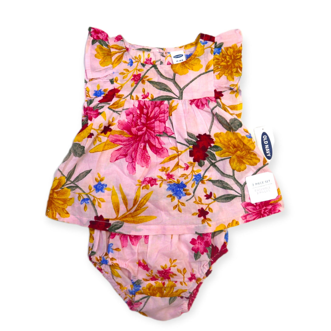 Old Navy 2-Piece Floral Set For Baby, 12-18M - Hatolna Shop