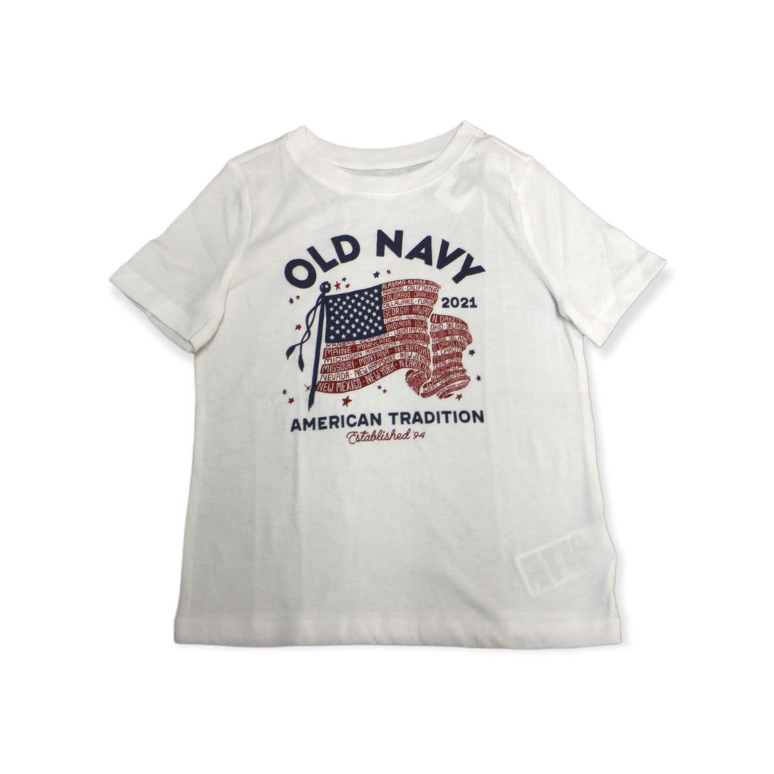 Old Navy Flag T-shirt For Kids, 4T - Hatolna Shop