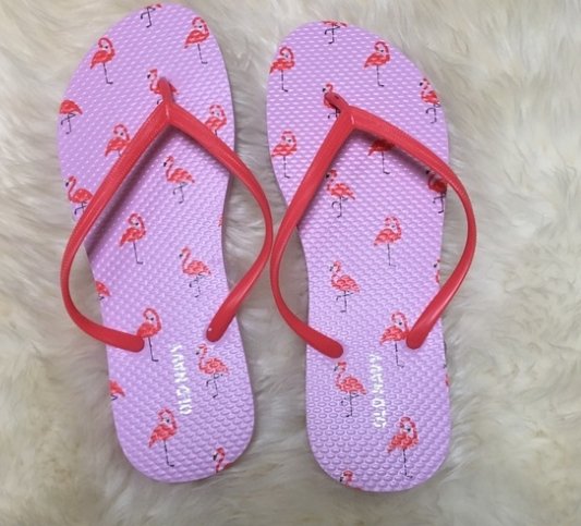 Old Navy Flamingo Flip-Flops Slipper For Women, Size 39 - Hatolna Shop
