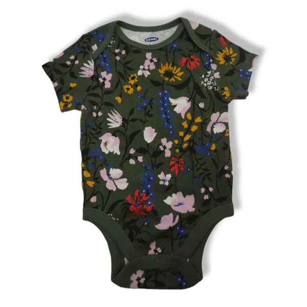 Old Navy Floral Bodysuit For Baby, 12-18M - Hatolna Shop