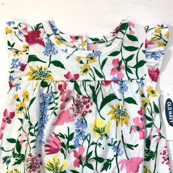 Old Navy Printed Jersey Bubble Romper Floral For Baby - Hatolna Shop