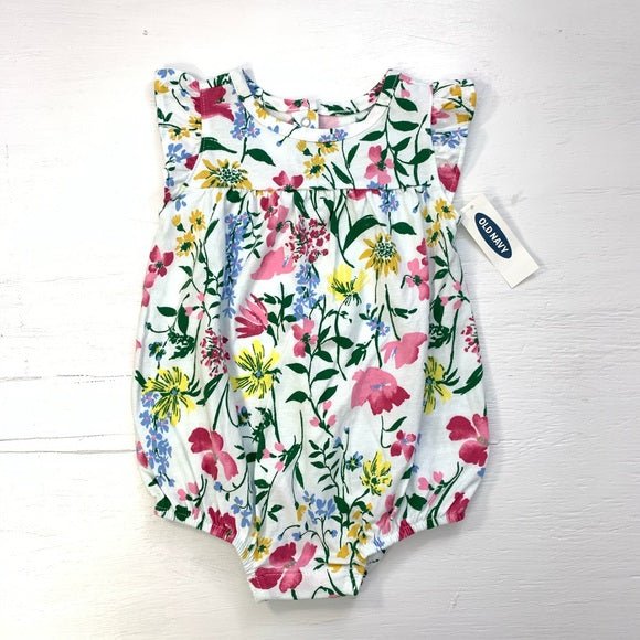 Old Navy Printed Jersey Bubble Romper Floral For Baby - Hatolna Shop