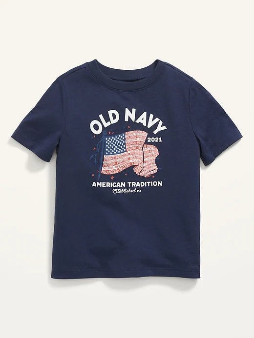 Old Navy Unisex 2021 American Flag T-Shirt For Kids, 4T - Hatolna Shop