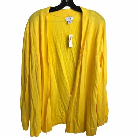 Old Navy Yellow Cardigan Sweater For Women, XL - Hatolna Shop