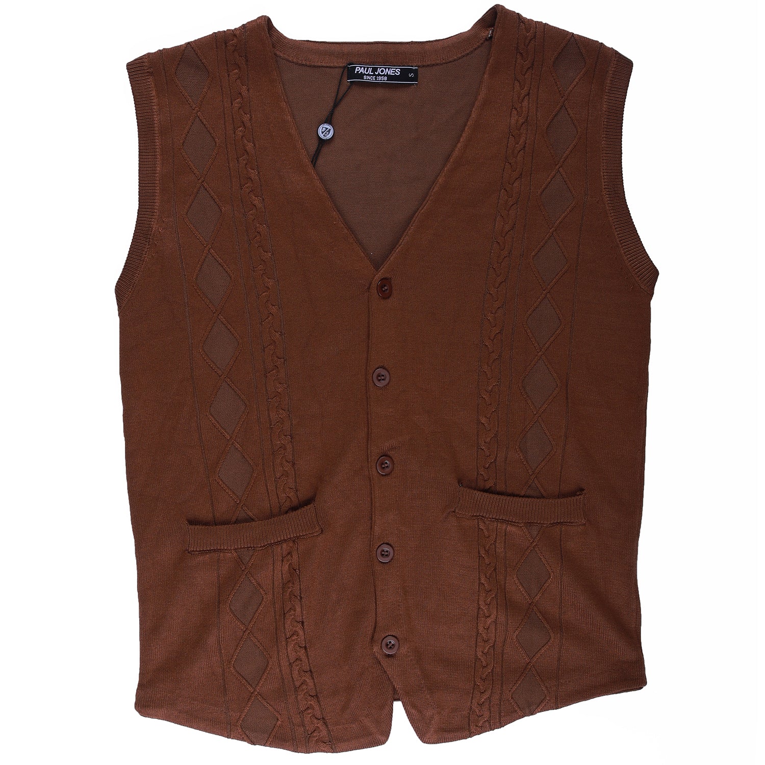 Paul Jones Vest For Men, S - Hatolna Shop