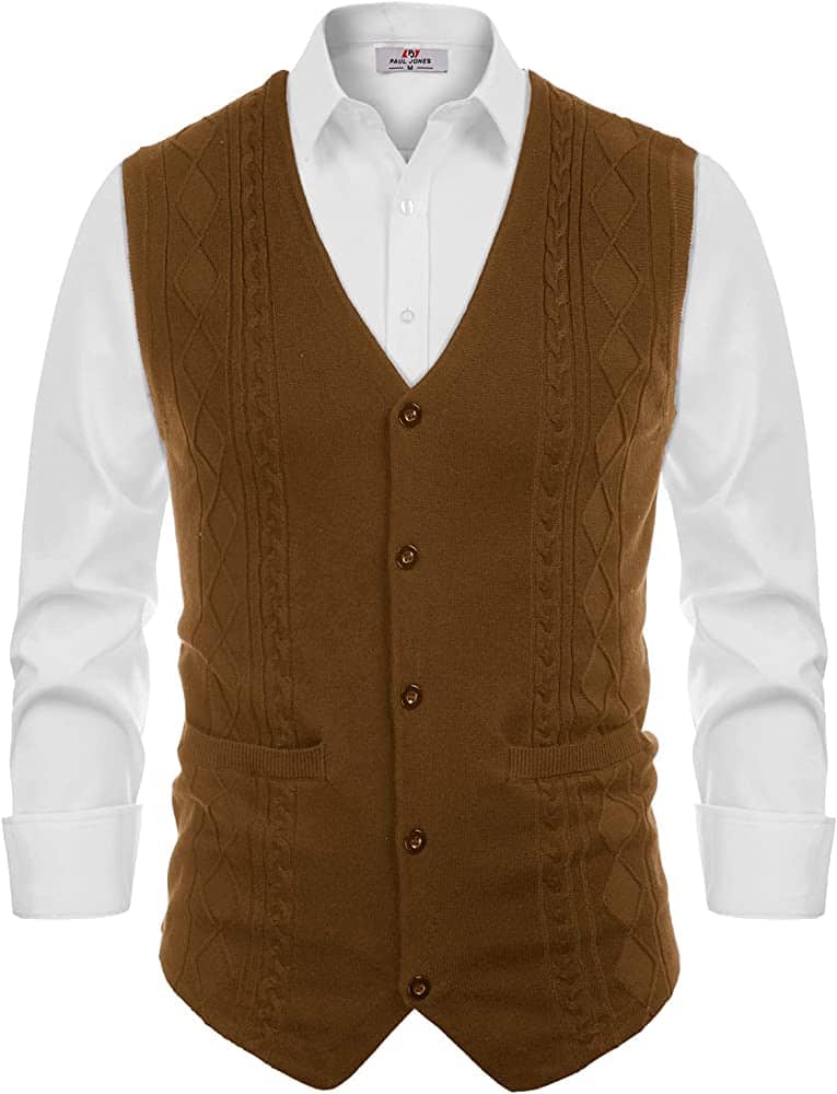 Paul Jones Vest For Men, S - Hatolna Shop