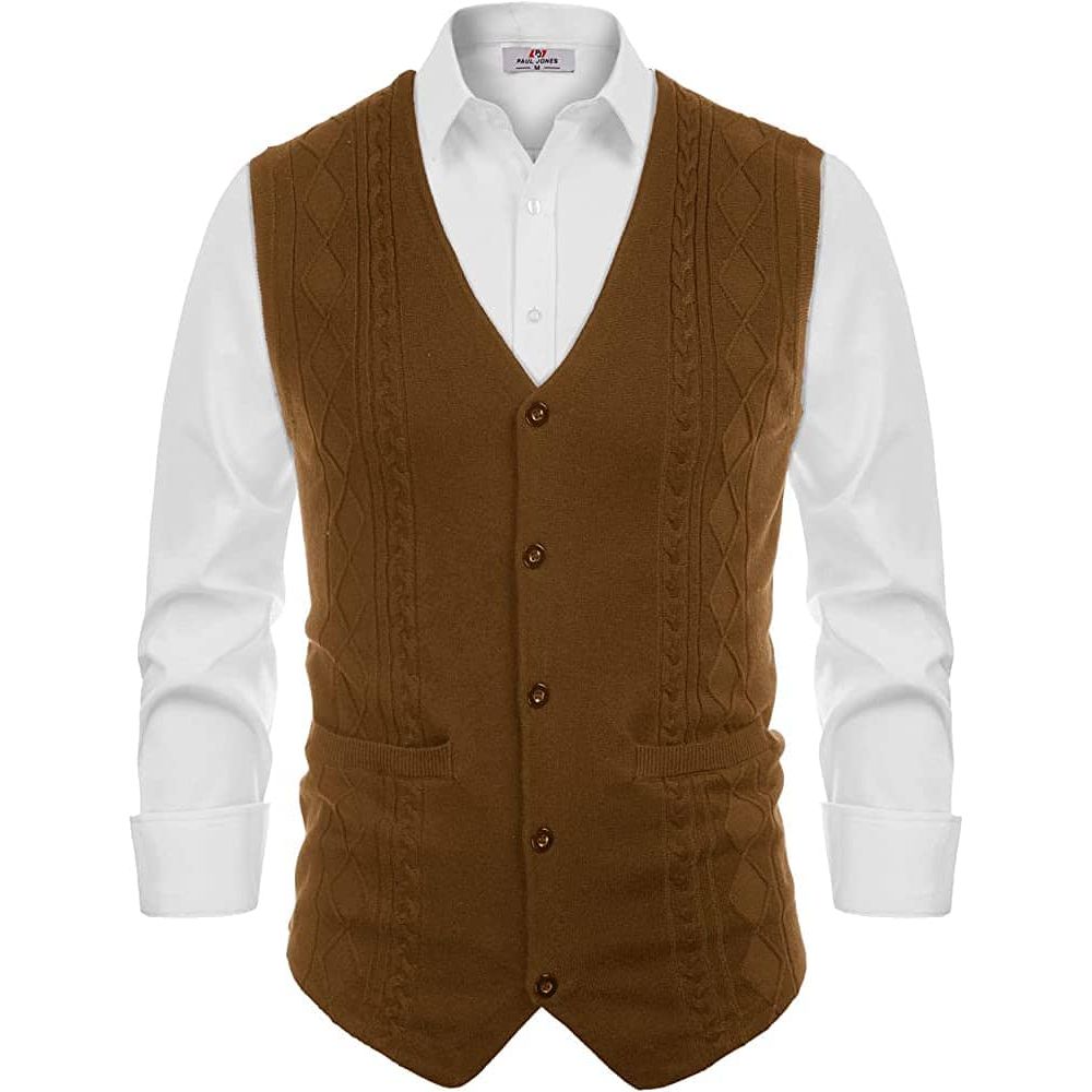 Paul Jones Vest For Men, S - Hatolna Shop
