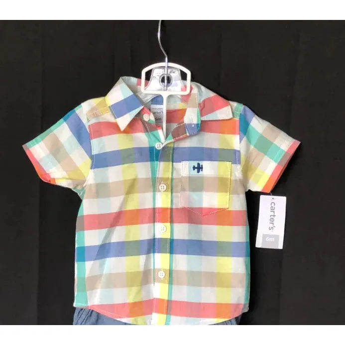 Carter's Baby Boy Plaid Button-Front Shirt, 9M +