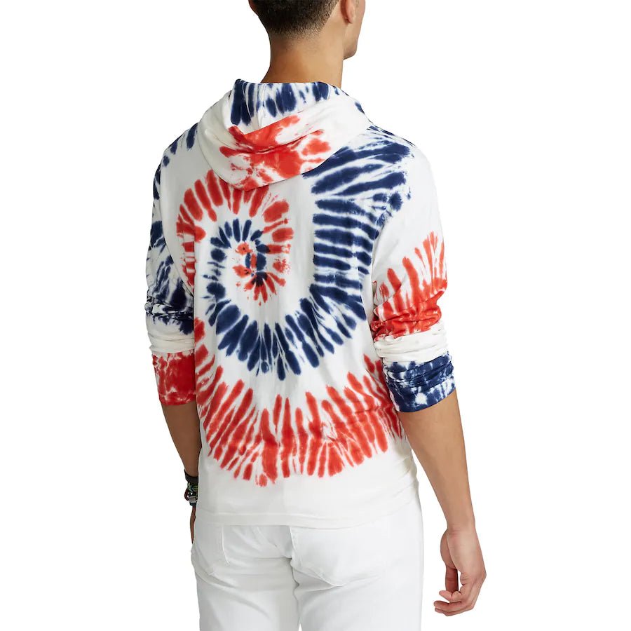 Polo Ralph Red Team USA Summer Olympics Tie-Dye Hoodie - Hatolna Shop