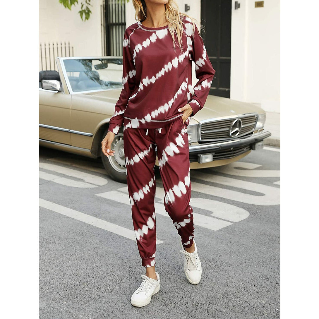Pretty Garden Women’s Tie Dye 2-Pcs Pajamas, M - Hatolna Shop