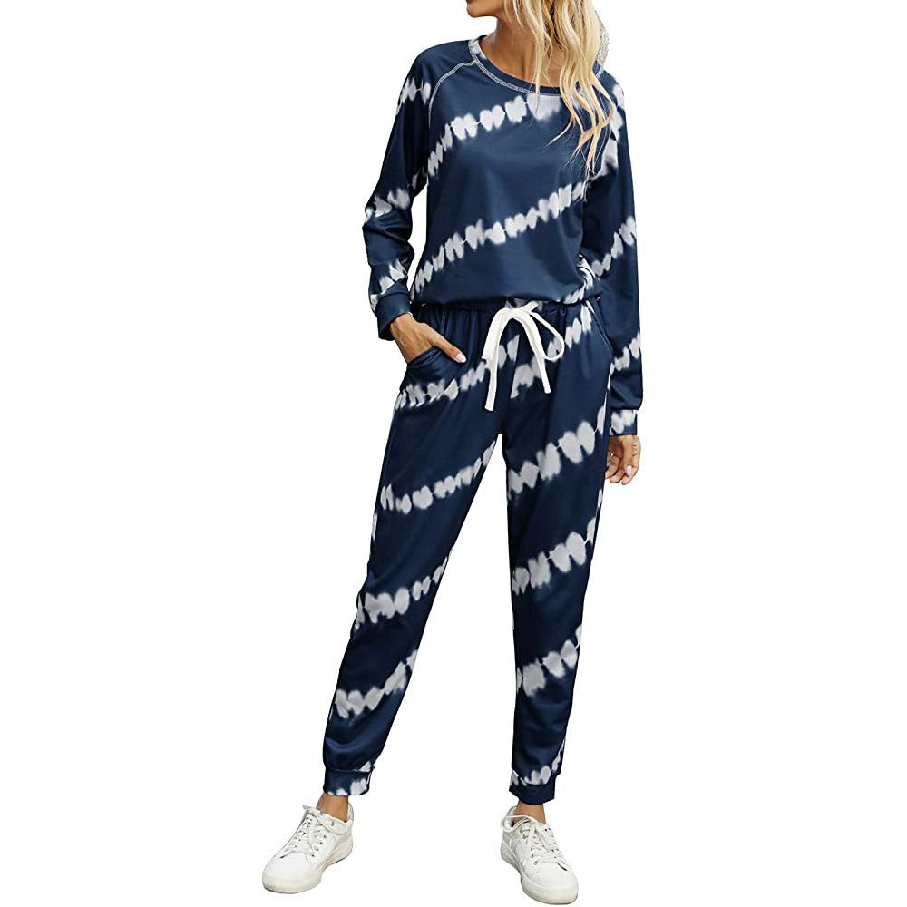 Pretty Garden Women’s Tie Dye 2-Pcs Pajamas Set, M - Hatolna Shop