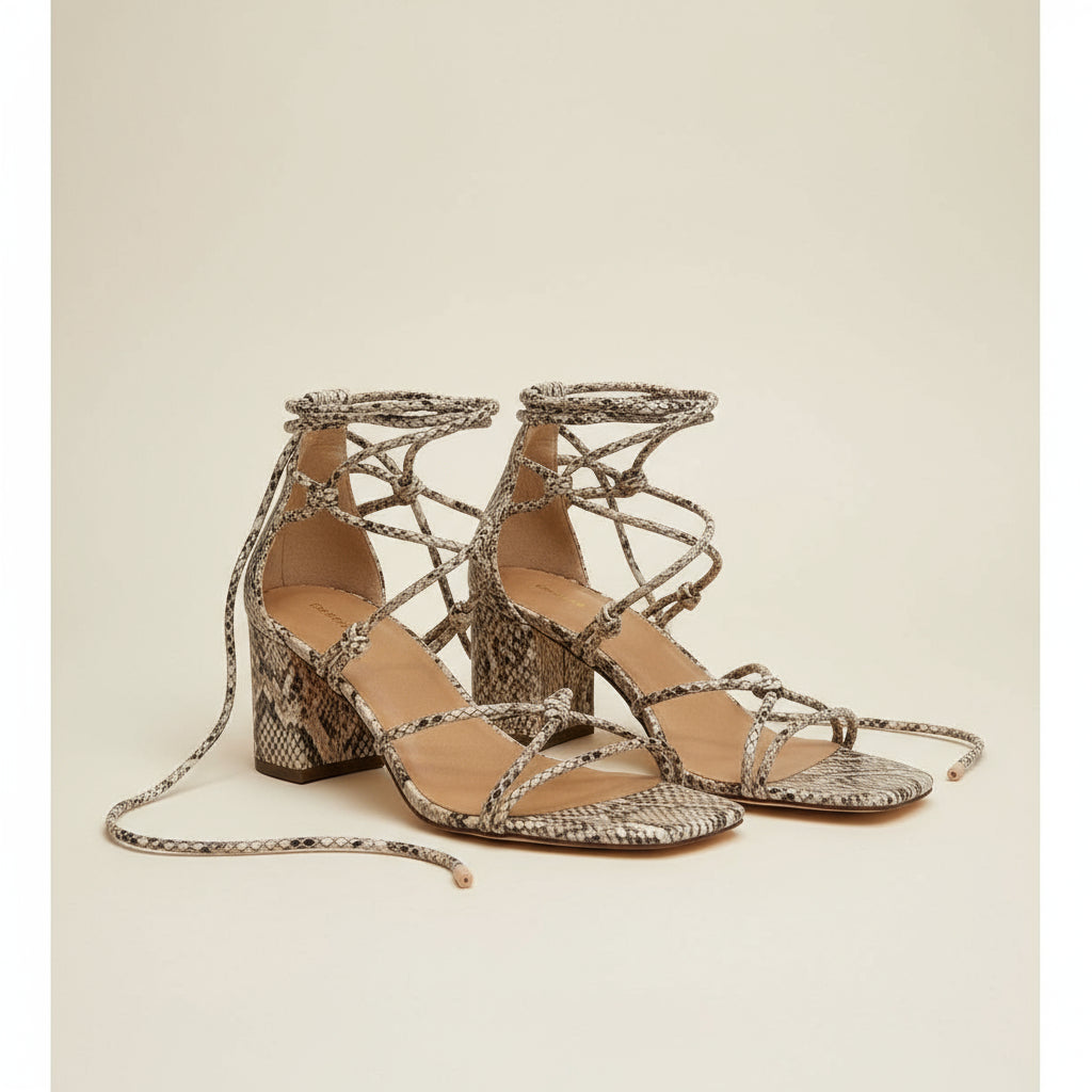 Pretty Little Thing Leopard Sandal For Women, Size 41 - Hatolna Shop