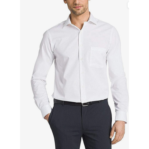 Kirkland Signature Men's Long Sleeve Button Down Dress Shirt ,17.5 x 35 +
